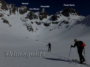 Ruta de esquí de montaña a la Punta Norte