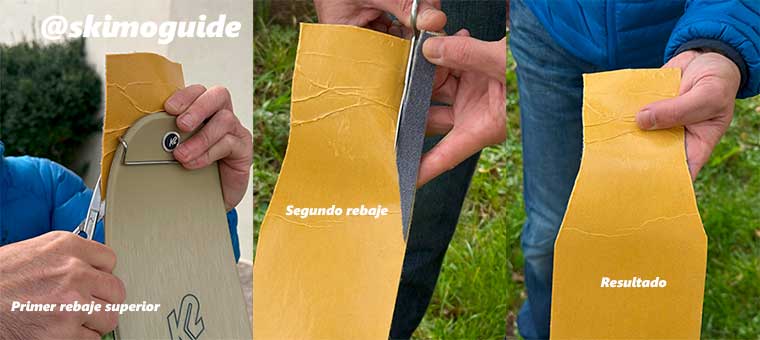 Corte superior de una piel de foca
