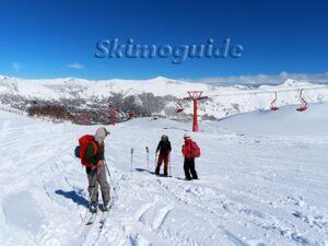 Saliendo del dominio esquiable de Nevados de Chillán