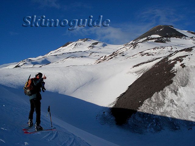 Ruta de esquí de montaña al Chillán Nuevo
